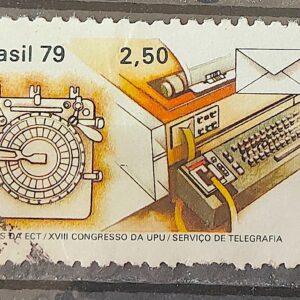 C 1084 Selo Congresso da UPU Uniao Postal Universal Servico Postal Telegrafo 1979 Circulado 1