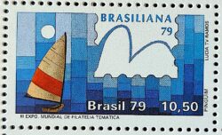 C 1087 Selo Brasiliana Veleiro Esporte Iatismo 1979