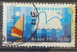 C 1087 Selo Brasiliana Veleiro Esporte Iatismo 1979 Circulado 1