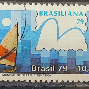 C 1087 Selo Brasiliana Veleiro Esporte Iatismo 1979 Circulado 2