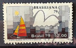 C 1088 Selo Brasiliana Veleiro Esporte Iatismo 1979 Circulado 1