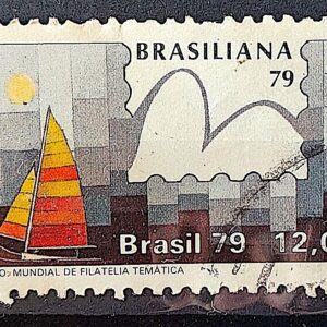C 1088 Selo Brasiliana Veleiro Esporte Iatismo 1979 Circulado 1