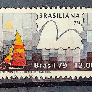 C 1088 Selo Brasiliana Veleiro Esporte Iatismo 1979 Circulado 2