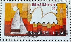C 1089 Selo Brasiliana Veleiro Esporte Iatismo 1979