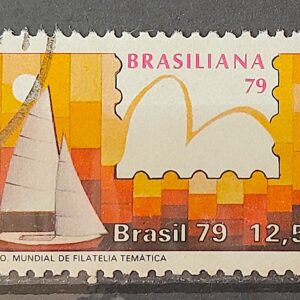 C 1089 Selo Brasiliana Veleiro Esporte Iatismo 1979 Circulado 1