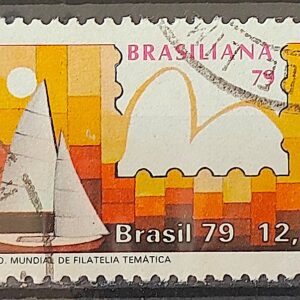 C 1089 Selo Brasiliana Veleiro Esporte Iatismo 1979 Circulado 2