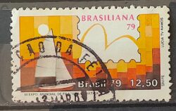 C 1089 Selo Brasiliana Veleiro Esporte Iatismo 1979 Circulado 3