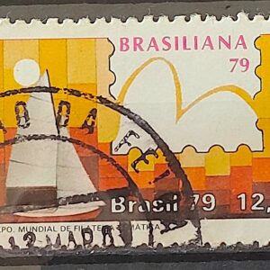 C 1089 Selo Brasiliana Veleiro Esporte Iatismo 1979 Circulado 3