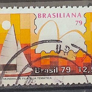 C 1089 Selo Brasiliana Veleiro Esporte Iatismo 1979 Circulado 4