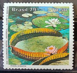 C 1091 Selo Parque Nacional da Amazonia Flora Vitoria Regia 1979