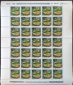C 1091 Selo Parque Nacional da Amazonia Flora Vitoria Regia 1979 Serie Completa Folha