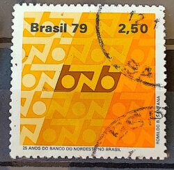 C 1094 Selo Banco do Nordeste Economia 1979 Circulado 3