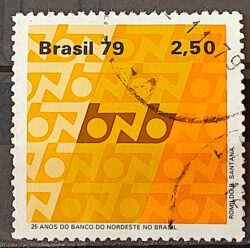 C 1094 Selo Banco do Nordeste Economia 1979 Circulado 4