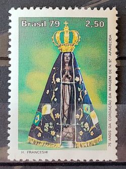 C 1104 Selo 75 Anos Coroacao N S Aparecida Religiao 1979
