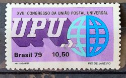 C 1107 Selo Congresso da UPU Uniao Postal Universal Servico Postall 1979
