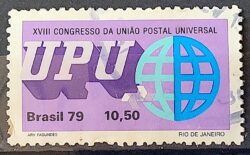 C 1107 Selo Congresso da UPU Uniao Postal Universal Servico Postall 1979 Circulado 1
