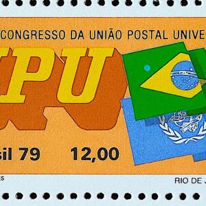 C 1108 Selo Congresso da UPU Uniao Postal Universal Servico Postall Bandeira 1979