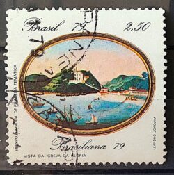 C 1110 Selo Pinturas do Rio de Janeiro Igreja da Gloria Arte 1979 Circulado 10