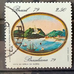 C 1110 Selo Pinturas do Rio de Janeiro Igreja da Gloria Arte 1979 Circulado 11