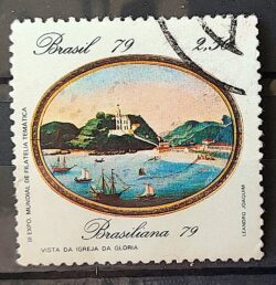 C 1110 Selo Pinturas do Rio de Janeiro Igreja da Gloria Arte 1979 Circulado 14