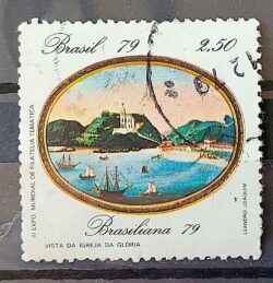 C 1110 Selo Pinturas do Rio de Janeiro Igreja da Gloria Arte 1979 Circulado 16