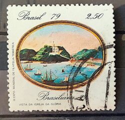 C 1110 Selo Pinturas do Rio de Janeiro Igreja da Gloria Arte 1979 Circulado 7