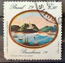 C 1110 Selo Pinturas do Rio de Janeiro Igreja da Gloria Arte 1979 Circulado 8