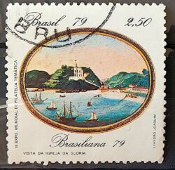 C 1110 Selo Pinturas do Rio de Janeiro Igreja da Gloria Arte 1979 Circulado 9