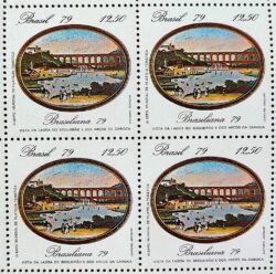 C 1110 Selo Pinturas do Rio de Janeiro Igreja da Gloria Arte 1979 Serie Completa Quadra