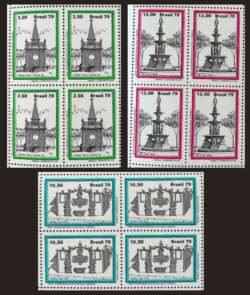 C 1113 Selo Chafariz Piramide Rio 1979 Serie Completa Quadra