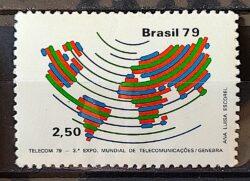C 1116 Selo Telecom 79 Comunicacao Mapa 1979