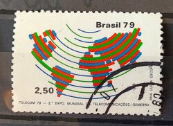 C 1116 Selo Telecom 79 Comunicacao Mapa 1979 Circulado 2