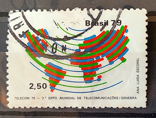 C 1116 Selo Telecom 79 Comunicacao Mapa 1979 Circulado 3