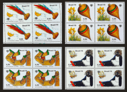 C 1121 Selo Ano da Crianca Infantil Peteca 1979 Serie Completa Quadra