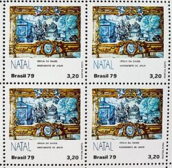 C 1125 Selo Natal Religiao Jesus 1979 Serie Completa Quadra