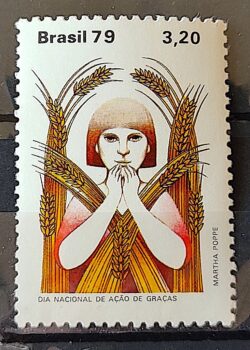 C 1129 Selo Acao de Gracas Religiao 1979