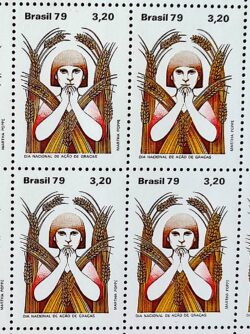 C 1129 Selo Acao de Gracas Religiao 1979 Quadra