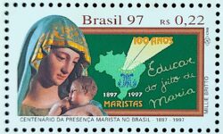 C 2049 Centenario da Presenca Marista no Brasil Religiao Mapa Educacao 1997