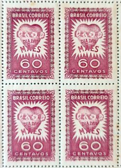 C 264 Selo Dia das Maes 1951 Quadra Sem Goma