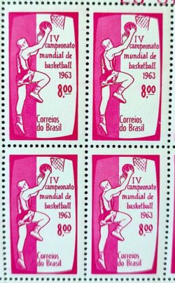 C 488 Selo Campeonato Mundial de Basquete 1963 Quadra