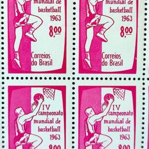 C 488 Selo Campeonato Mundial de Basquete 1963 Quadra