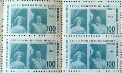 C 542 Selo Rei e Rainha da Belgica Baudouin e Fabiola Monarquia 1965 Quadra