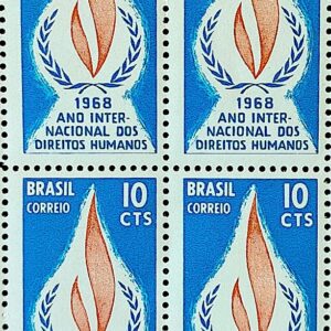 C 592 Selo Ano Internacional dos Direitos Humanos 1968 Quadra