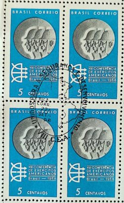 C 608 Selo Conferencia de Exercitos Americanos Militar 1968 Quadra CBC