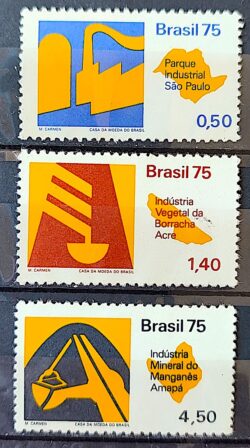 C 873 Selo Recursos Economicos Economia Industria 1975 Serie Completa