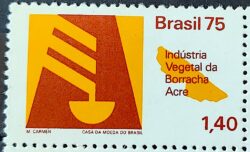 C 874 Selo Recursos Economicos Economia Borracha 1975