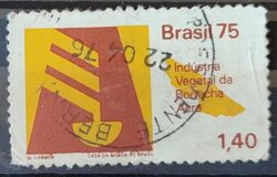 C 874 Selo Recursos Economicos Economia Borracha 1975 Circulado 2