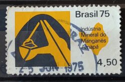 C 875 Selo Recursos Economicos Economia Manganes 1975 Circulado 2