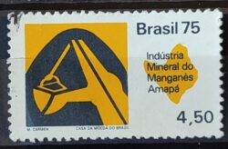 C 875 Selo Recursos Economicos Economia Manganes 1975 Circulado 3