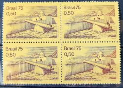 C 876 Selo Fortalezas Coloniais Santa Cruz RJ Militar 1975 Quadra